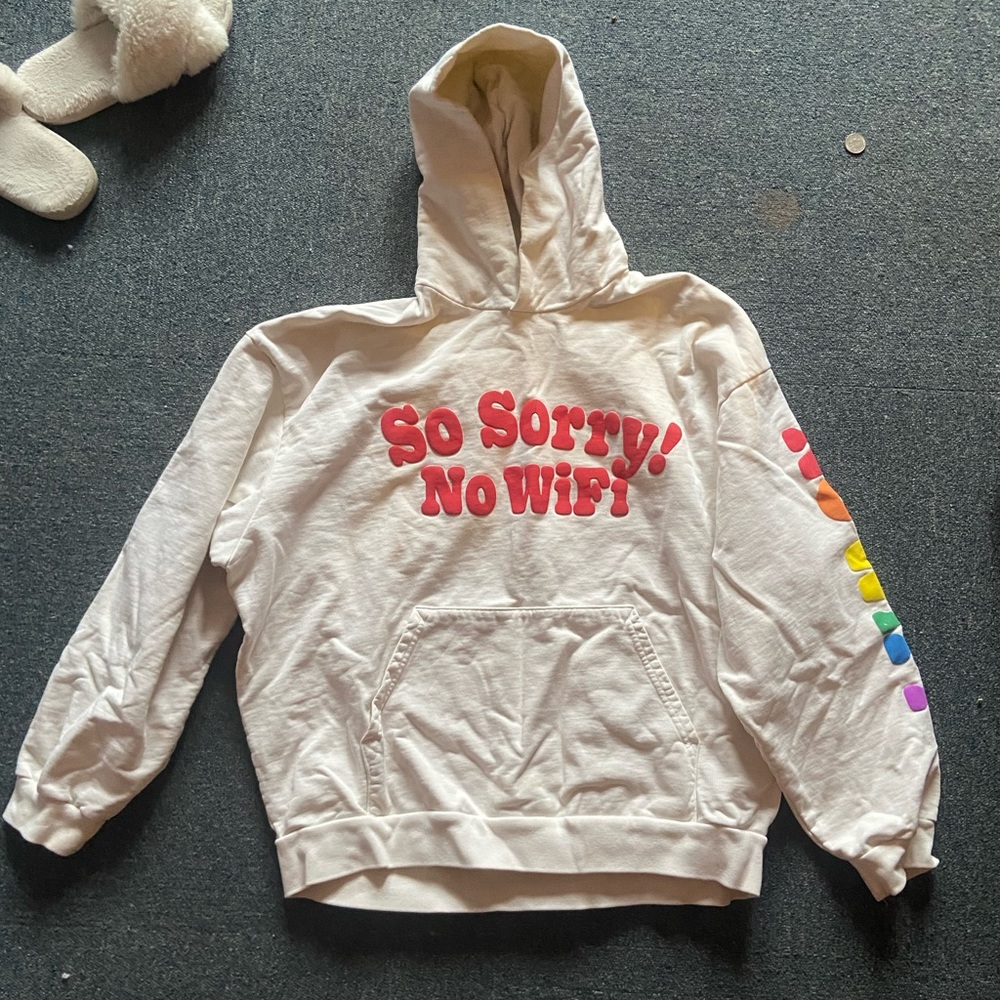 So sorry no wifi MADHAPPY hoodie. Lightly worn. Size XL